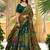 green art silk printed lehenga choli