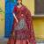 red art silk printed lehenga choli