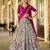cream art silk printed lehenga choli
