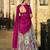 cream art silk printed lehenga choli