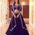 royal-blue blend embroidered lehenga choli