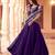 royal-blue blend embroidered lehenga choli