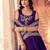 royal-blue blend embroidered lehenga choli