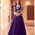 royal-blue blend embroidered lehenga choli