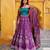 purple art silk printed lehenga choli