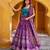 purple art silk printed lehenga choli