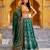 green art silk printed lehenga choli