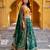 green art silk printed lehenga choli