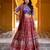 maroon art silk printed lehenga choli