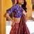 maroon art silk printed lehenga choli
