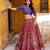 maroon art silk printed lehenga choli
