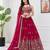 pink georgette embroidered lehenga choli