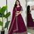 wine silk blend embroidered lehenga choli