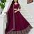 wine silk blend embroidered lehenga choli