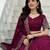 wine silk blend embroidered lehenga choli