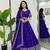 blue silk blend embroidered lehenga choli