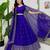 blue silk blend embroidered lehenga choli