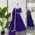 blue silk blend embroidered lehenga choli