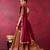brown cotton poly printed lehenga choli
