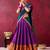 purple cotton poly printed lehenga choli