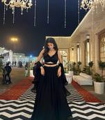 black georgette embroidered lehenga choli