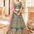 teal art silk embroidered lehenga choli