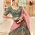 teal art silk embroidered lehenga choli