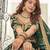 dark green art silk embroidered lehenga choli