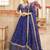 royal blue art silk embroidered lehenga choli
