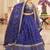 royal blue art silk embroidered lehenga choli