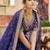 royal blue art silk embroidered lehenga choli