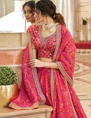 pink art silk embroidered lehenga choli 3