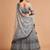 grey art silk embroidered lehenga choli