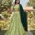 green art silk plain lehenga choli