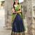 navy blue art silk plain lehenga choli