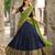 navy blue art silk plain lehenga choli