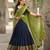 navy blue art silk plain lehenga choli