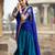 teal art silk plain lehenga choli