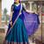 teal art silk plain lehenga choli