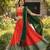 orange art silk plain lehenga choli