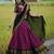 plum art silk plain lehenga choli