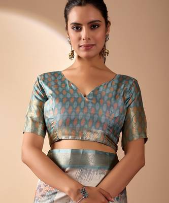 Elegant Cream Designer Saree 5
