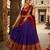 purple art silk plain lehenga choli