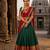 dark green art silk plain lehenga choli