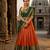 orange art silk plain lehenga choli