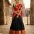 black art silk plain lehenga choli