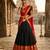 black art silk plain lehenga choli