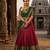 red art silk plain lehenga choli