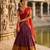 purple art silk plain lehenga choli