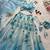 blue organza printed lehenga choli
